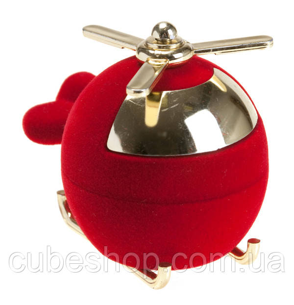 Футляр для кільця "Вертоліт" червоний