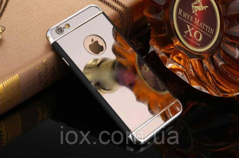 Дзеркальний бампер-накладка для Apple iPhone 5\5S Сріблястий металік