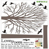 Наклейка на стіну в дитячу кімнату, в офіс "Love Poem" 1м50см*96см (лист 60*90см), фото 3