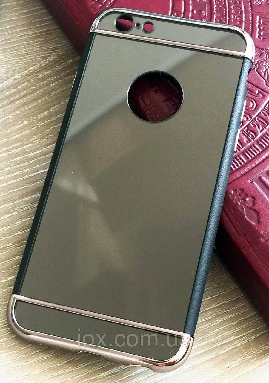 Дзеркальний бампер-накладка для Apple iPhone 6\6S Чорний металік