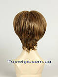 Перука - полусистема для літа Elena Mono Original мелірування темно-русявий, фото 4