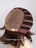 Перука - полусистема для літа Elena Mono Original колір бургунд, фото 5