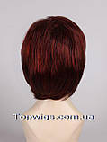 Перука - полусистема для літа Monica Mono Original з червоним відтінком, фото 4