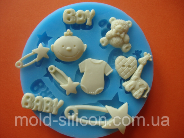 Силіконовий молд "Набір дитячий No 1 (хлопчик)", фото 1
