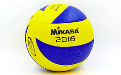 М'яч волейбольний Клеєний PU MIK MVA-310 (PU, No5, 3 сл.)