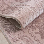 Ніжно-рожевий бавовняний класичний килим, фото 5