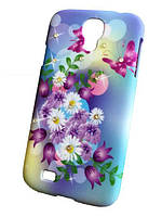 Пластиковий чохол з камінчиками Swarovski для Samsung Galaxy S4 Колір №1