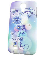 Пластиковий чохол з камінчиками Swarovski для Samsung Galaxy S4 Колір №2