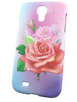 Пластиковий чохол з камінчиками Swarovski для Samsung Galaxy S4 Колір №3