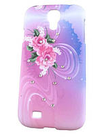Пластиковий чохол з камінчиками Swarovski для Samsung Galaxy S4 Колір №4