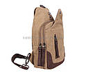 Чоловіча текстильна сумка 8663-3KHAKI бежева, фото 4