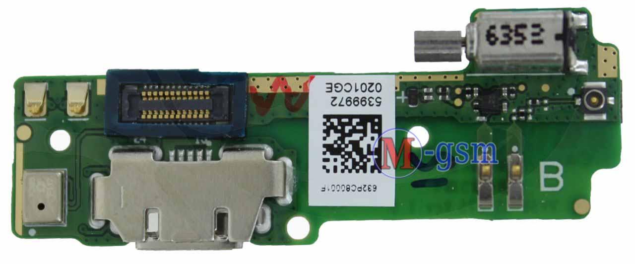 Нижня плата з конектором USB і мікрофоном Sony Xperia XA F3111, F3112