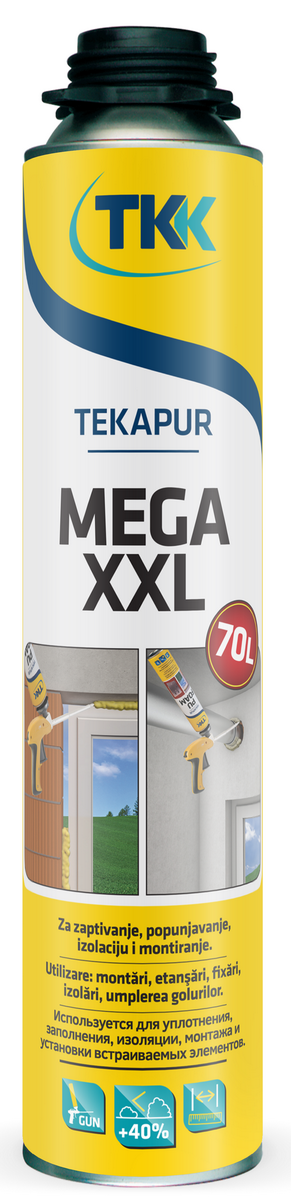 Піна монтажна літня Tekapur Mega XXL, 65 л