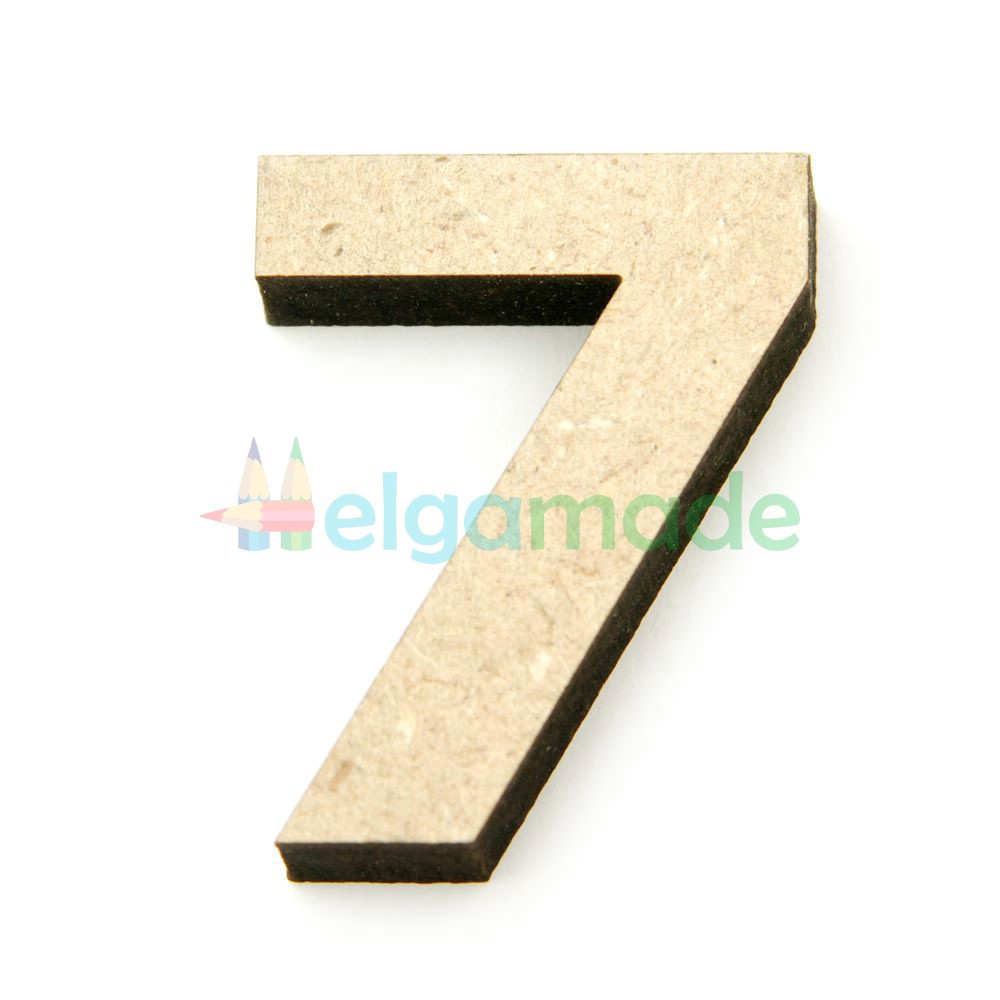 Цифра з МДФ "7", 30х23 мм, 6 мм