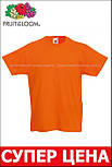 Дитяча оранжева футболка легка Original kids Fruit of the Loom, фото 3