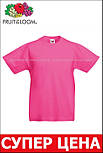 Дитяча малинова футболка легка Original kids Fruit of the Loom, фото 3