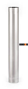 Труба для димоходу з нержавіючої сталі одностінна L=0.5 м, 110, 0.8 мм, AISI 321