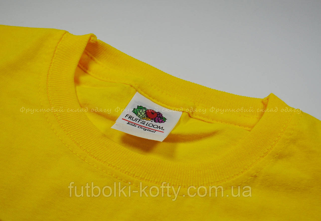 Детская Легкая Футболка Жёлтая Fruit of the loom 61-019-K2 3-4 - фото 2 - id-p568394440