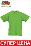 Дитяча зелена футболка легка (лайм) Original kids Fruit of the Loom, фото 3