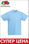 Дитяча блакитна футболка легка Original kids Fruit of the Loom, фото 3