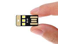 Радиоконструктор USB фонарик-плата(черная) 3LED 2835 теплый свет