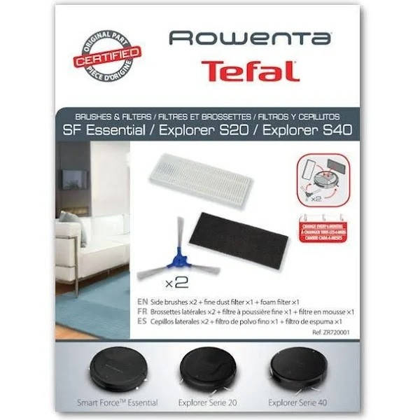 

Набор щёток боковых кромок и фильтр HEPA для робота пылесоса Rowenta Explorer Serie 40 Serie 50 (ZR720001)