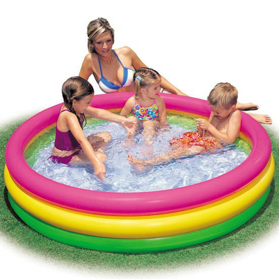 

Бассейн детский Радуга, надувной бассейн Intex 114*25см, разноцветный бассейн 3 секции, Разные цвета
