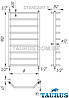 Вузька сушарка для рушників Standart 9/950х400 з перемичками трапецією з круглої трубки 20 мм TAURUS Сміла Україна, фото 3