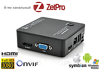 8-канальный NVR видеорегистратор ZetPro ZTP-MVR6208, 1080p