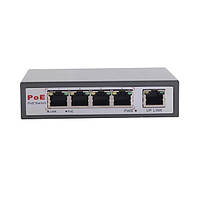 4-канальный POE коммутатор VidiLink POE-504