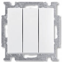 Вимикач 3-клавішний білий — Abb Basic 55