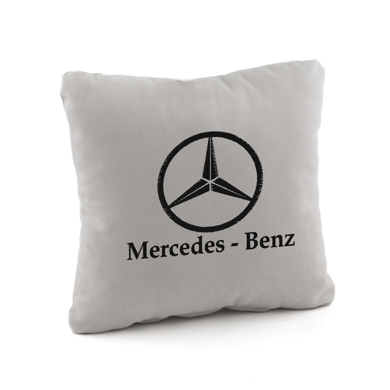 Подушка з лого Mercedes Benz флок, фото 1