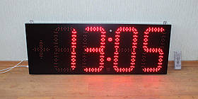 Великий яскравий світлодіодний годинник 1100х400 мм