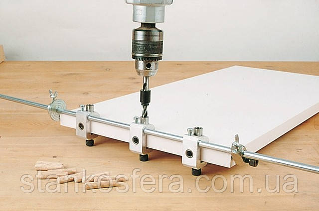 Мебельный кондуктор Virutex PM11D для конфирматов, шкантов, ручек, полкодержателей и направляющих - фото 4 - id-p290877