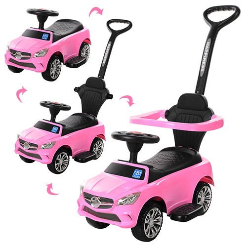Каталка Толокар для малюків з батьківською ручкою BAMBI M 3503C-8 Дизайн Mersedes