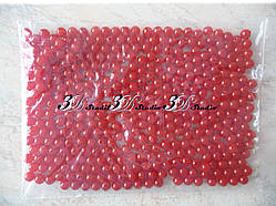 Намистини перлинні 8 мм, 10 шт, червоний №26