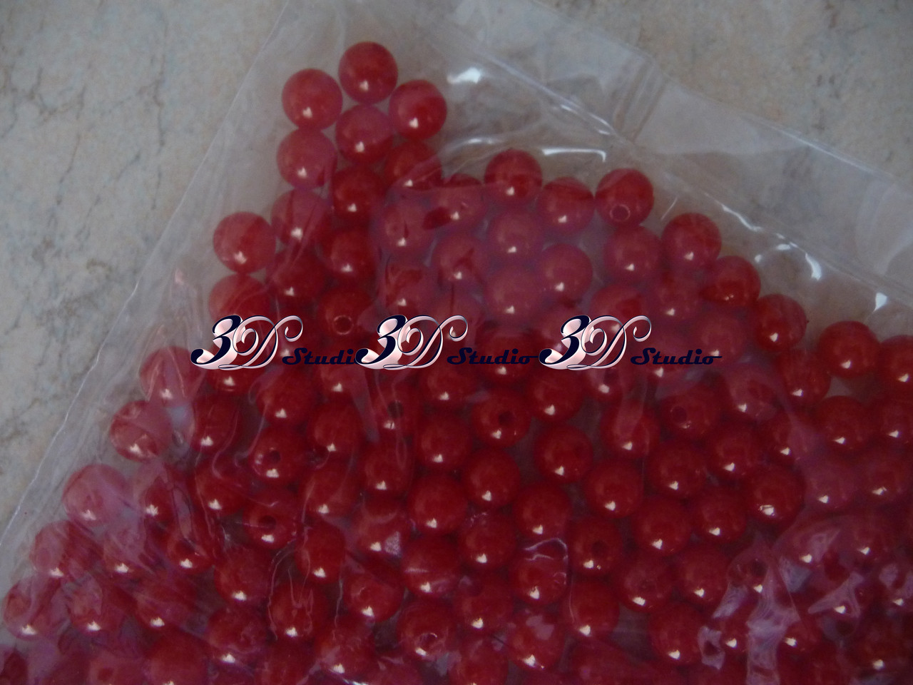 Намистина перлина 1 шт., діаметр 10 мм, червоний №26, фото 1