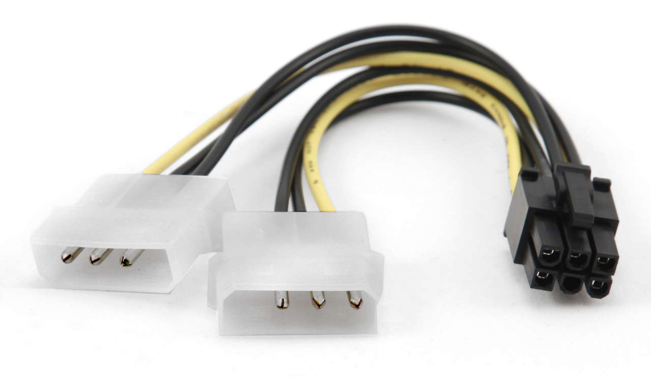 Перехідник 6 pin на 2x4 pin для живлення відеокарти PCI Express
