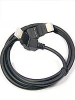 Шнур HDMI (штекер HDMI - штекер HDMI), поворотный на 180 градусов, "позолоченный", диам.-6,0мм, 1,5
