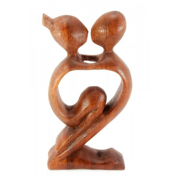 Декоративна дерев'яна статуетка Закохані, фото 1