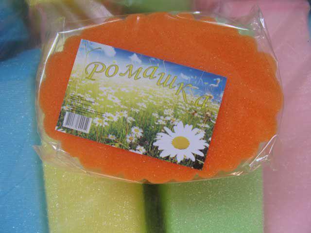 Мочалка Ромашка з масажним шаром (1 пач.)