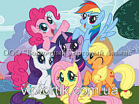 Друк їстівного фото А4 Вафельний папір Маленькі Поні No1