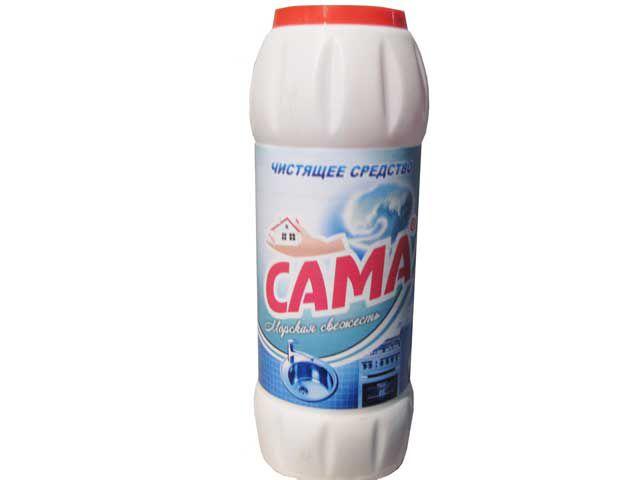 Засіб для чищення посуду (порошок) САМА Морська свіжість 500г (1 шт), фото 1