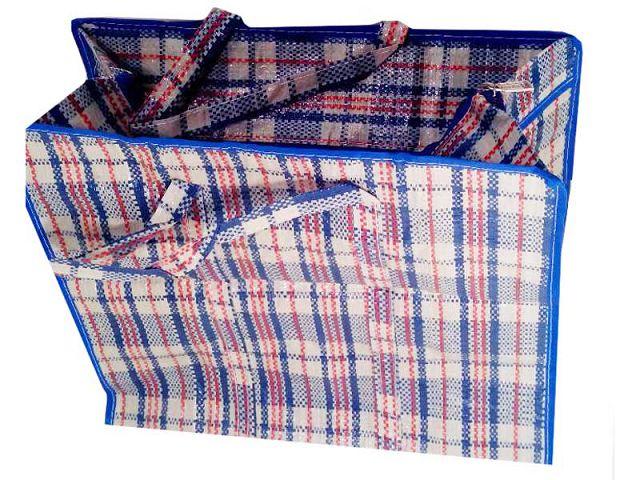 Сумка поліпропіленова, господарська , картата №-1 (36*38*18) (12 шт), фото 1