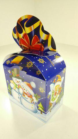 Коробка під цукерки (500 гм) Бант синій No117б (1 шт.), фото 1