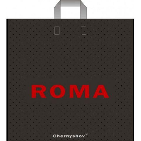 Пакет з Петлевою Ручкою Кольоровий "Roma" 46*44 100мк, 25 шт, Пакети Петля з Малюнком Пакет для Подарунків Поліетиленовий, фото 1