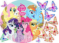 Друк їстівного фото Ø 21 Вафельний папір Маленькі Поні