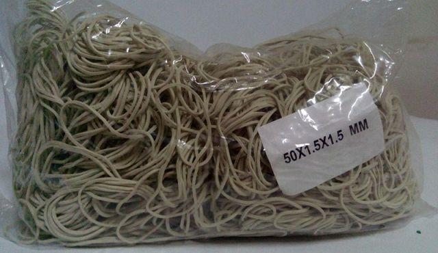Гумки для грошей білі (50 * 1,5 * 1,5,5) "Plast", 1 кг/пач, фото 1