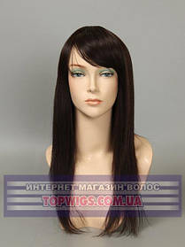 Довга перука з чубчиком Nancy AT, термоволосся, колір шоколад, Перуки і шиньйони