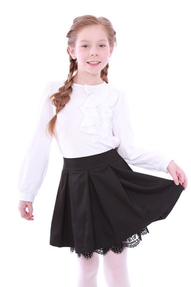 Школьная юбка для девочки Арина Размеры 134- 146 Черный цвет - фото 3 - id-p569081888
